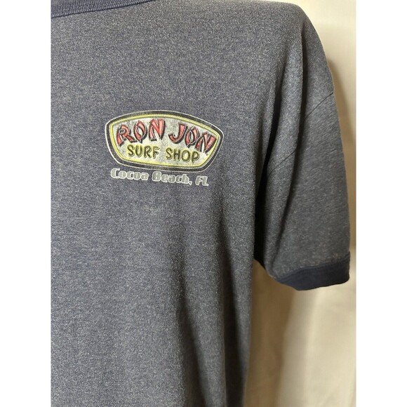 Y2K Ron Jon Surf Shop Ringer T Shirt - Picture 3 of 4